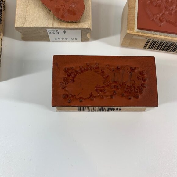 Vintage Collection of Ink Stamps hearts stars Christmas - Picture 4 of 7